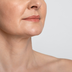 photo of middle-aged asian woman's lower half of face