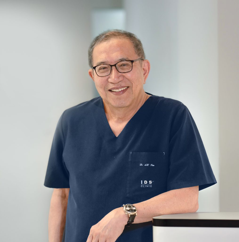 Clinic portrait of Dr SK Tan in medical attire