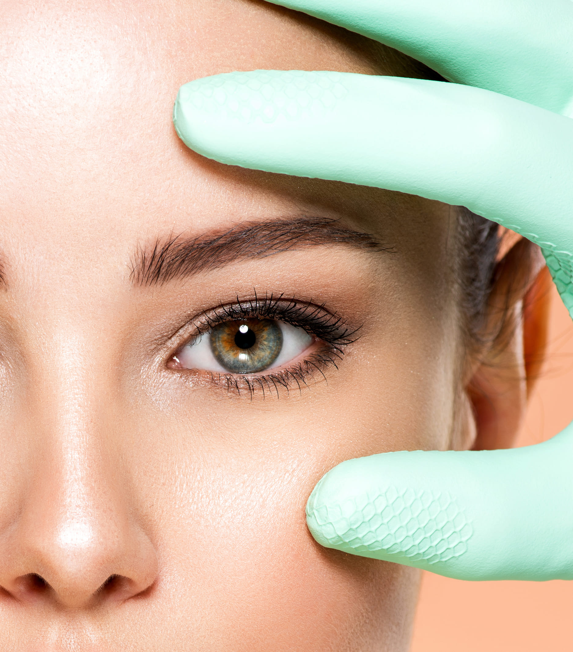Illustration showing dark pigmentation around the eye area